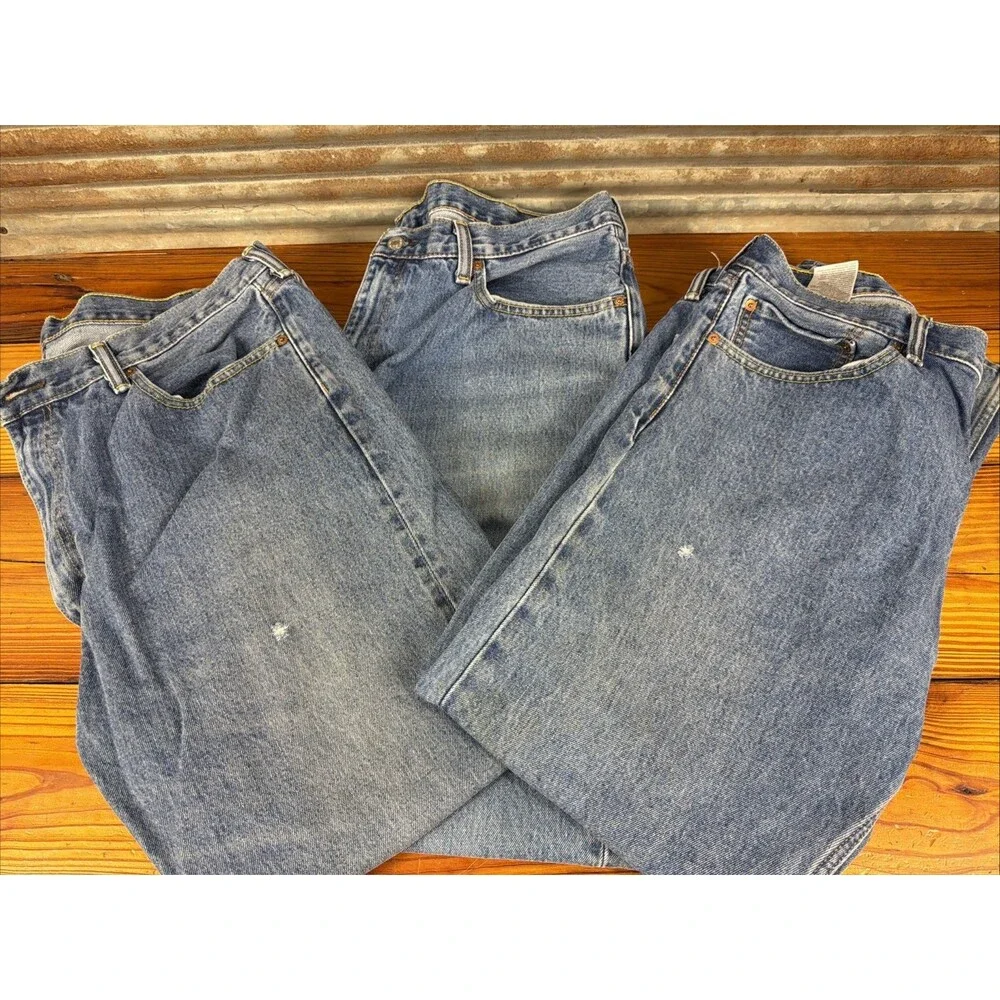 Lot of 3 Levi's 505 Jeans Blue Men's Size 40x30